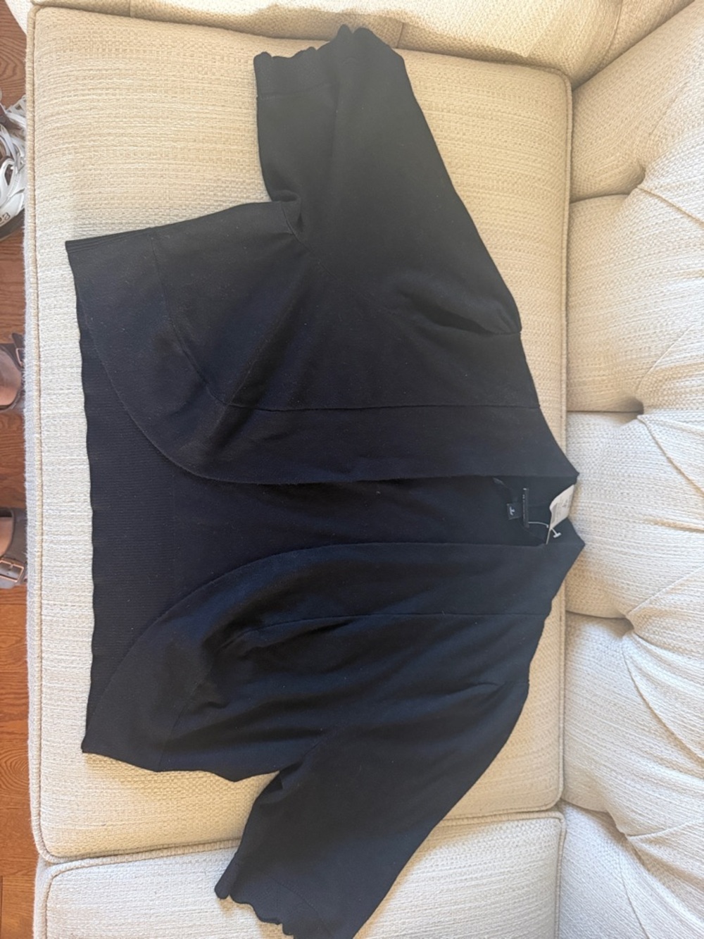 torrid Black Cropped Open-Front Knit Shrug